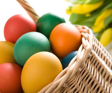 Colorful easter eggs clipart