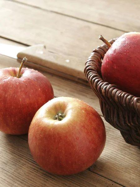 Jablka makro — Stock fotografie