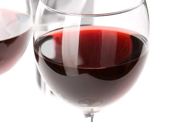 Nahaufnahme auf Glas Rotwein — Stockfoto