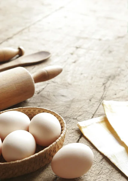 Yumurta ve oklava — Stok fotoğraf