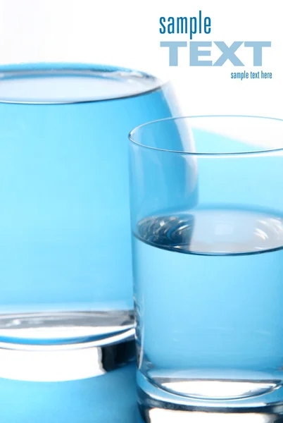 Water glass (easy to remove the text) — Stock Photo, Image