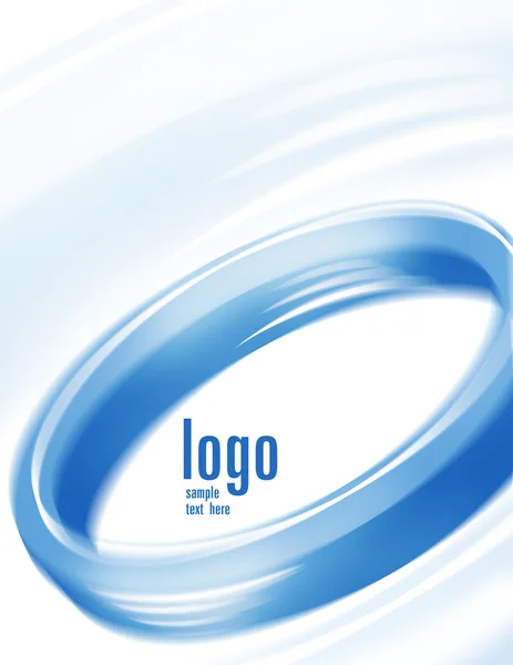 Azul oval (fácil de remover o texto ) — Fotografia de Stock