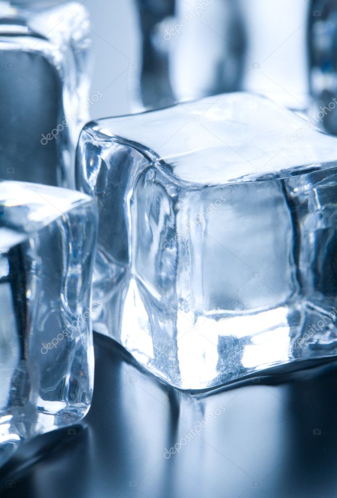 Close up on ice cube
