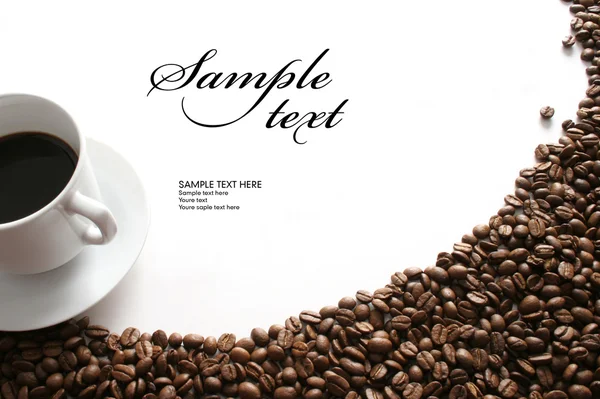 Taza blanca de café — Foto de Stock