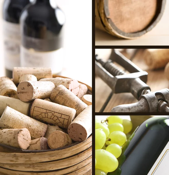 Colagem de vinho — Fotografia de Stock