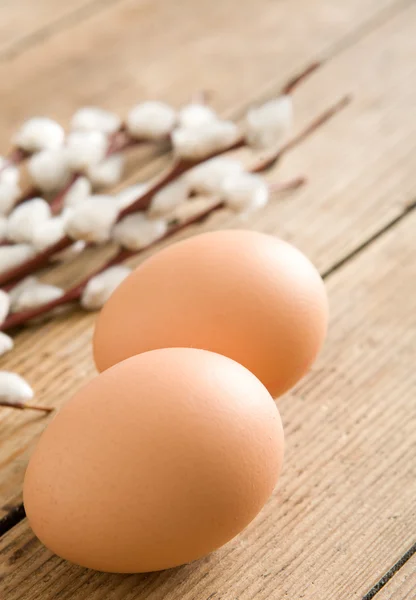 Ovos e bolachas — Fotografia de Stock