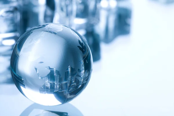 Globe made of glass — Stock Photo, Image