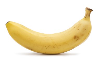 Banana over white clipart