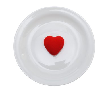 Heart in plate clipart