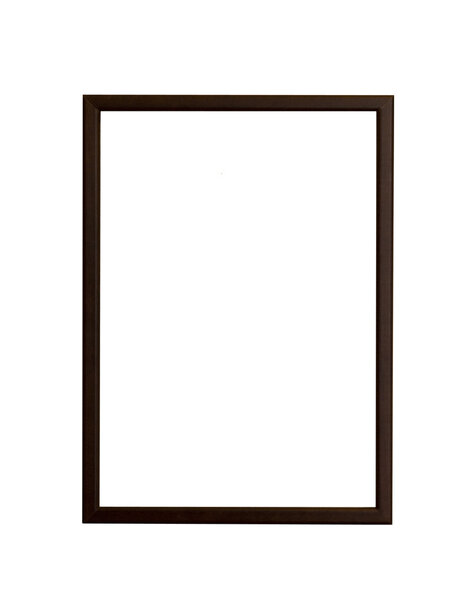 A wooden photo frame isolated on white background