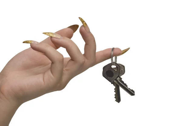 Mão e chaves — Fotografia de Stock