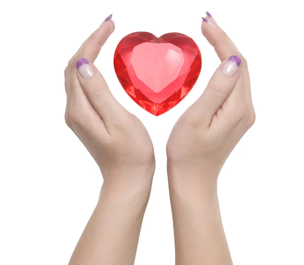 Heart and hands — Stock Photo, Image