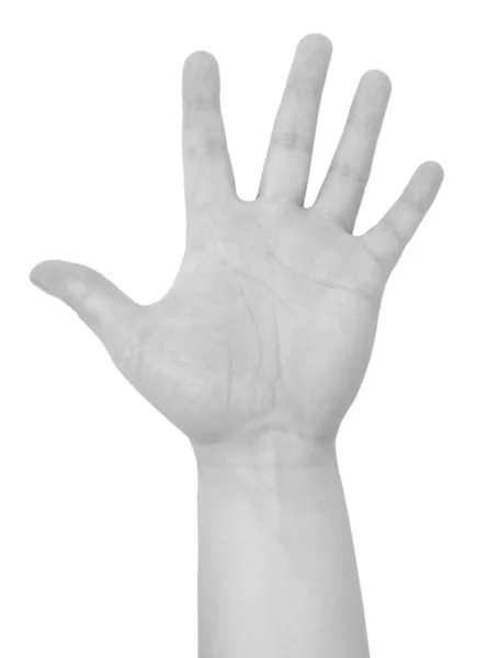 Открытая рука мужчины — стоковое фото
