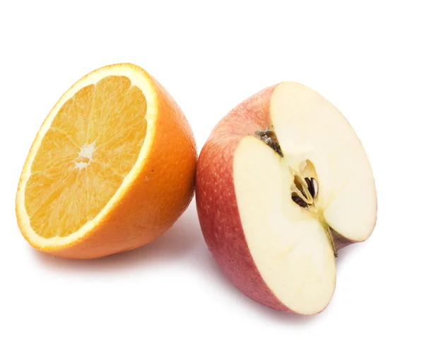 Pomeranč a jablko ovoce — Stock fotografie