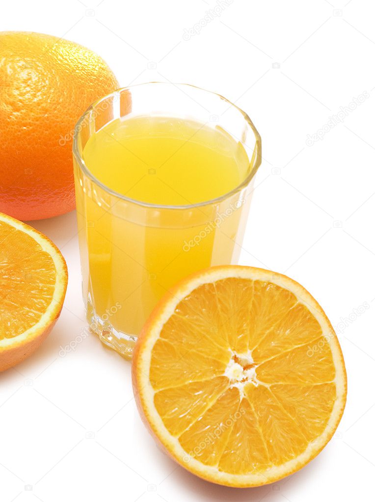 Fruits and orange juice