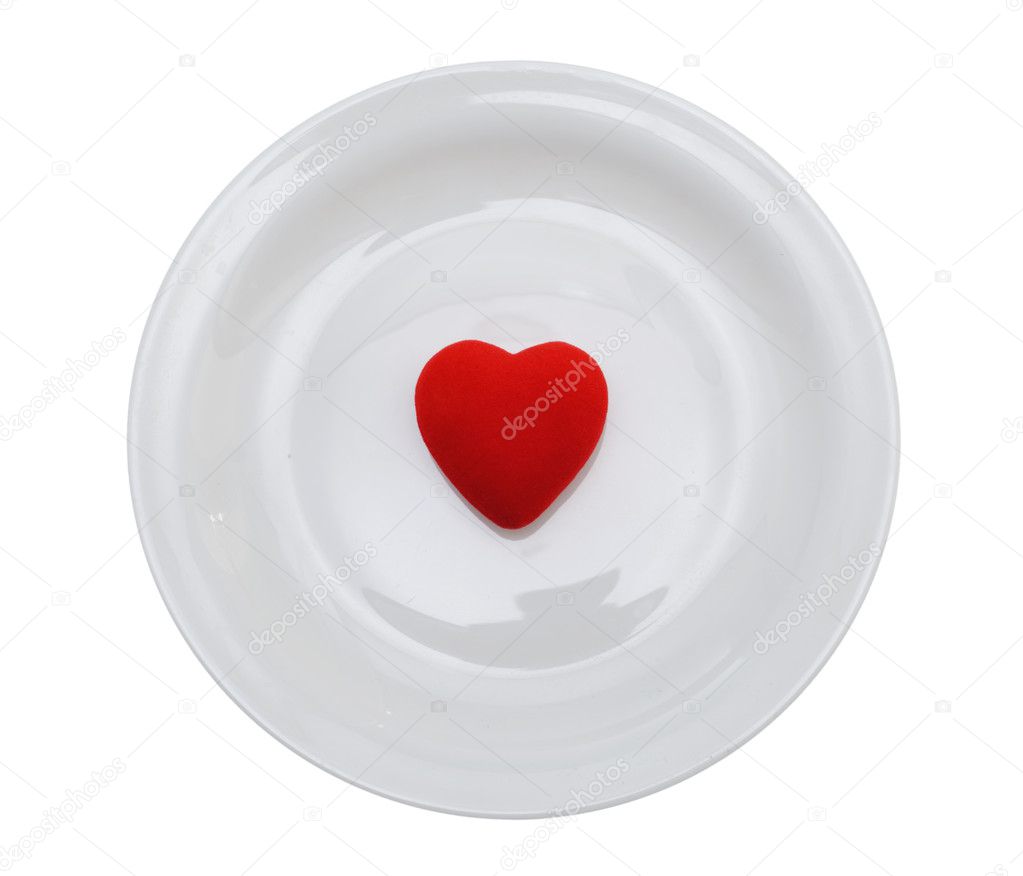 Heart in plate