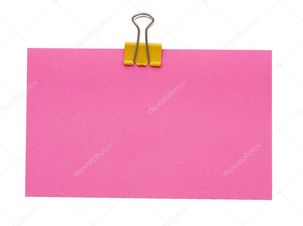 Red paper and clip
