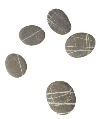 Pebbles on white clipart