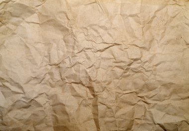 Brown wrinkled paper clipart