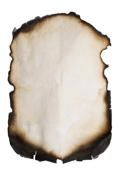 Старая бумага сожгли края — стоковое фото