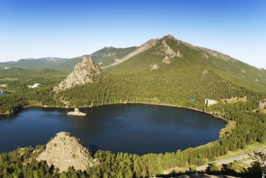Beautiful mountain lake clipart