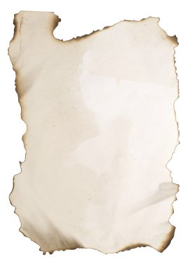 Burnt paper on white clipart