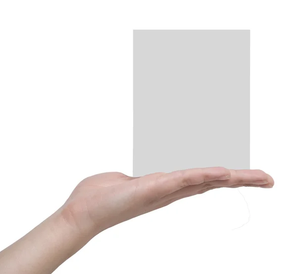 Blank on a hand — Stock Photo, Image