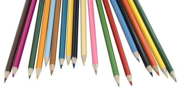 白地にカラー鉛筆 — ストック写真