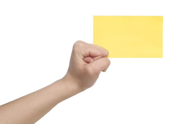 Fist and paper card — Stock Photo, Image