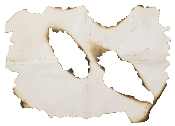 Τρύπες στο καμένο χαρτί — Φωτογραφία Αρχείου