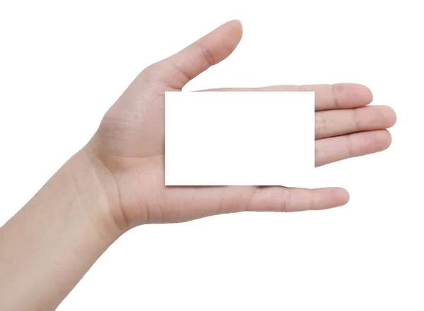 Paper blank in a hand — Stock Photo, Image