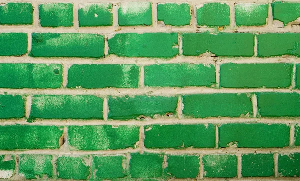 Parede de tijolo verde — Fotografia de Stock