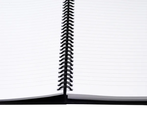 Спираль ноутбук на белом фоне — стоковое фото