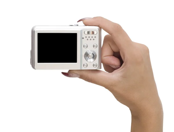 Camera in a hand Stock Image
