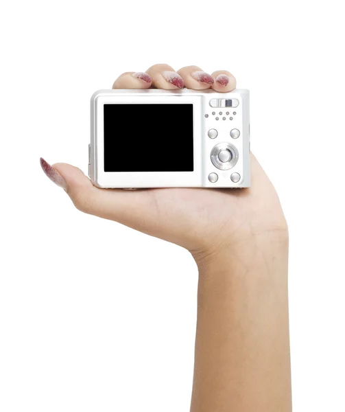 Digital camera in a hand Royalty Free Stock Images