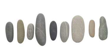 Pebble stones on white clipart