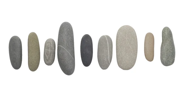 Βότσαλο πέτρες σε λευκό — Φωτογραφία Αρχείου