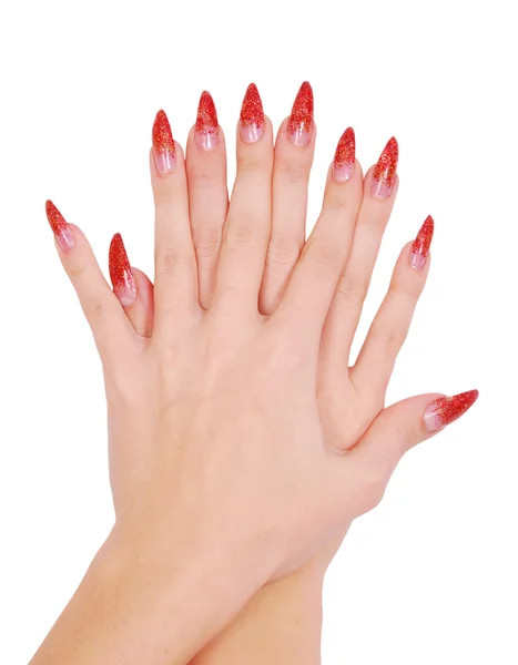 Manicure ręce — Zdjęcie stockowe