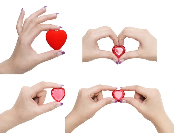 Heart symbol in hands — Stock Photo, Image