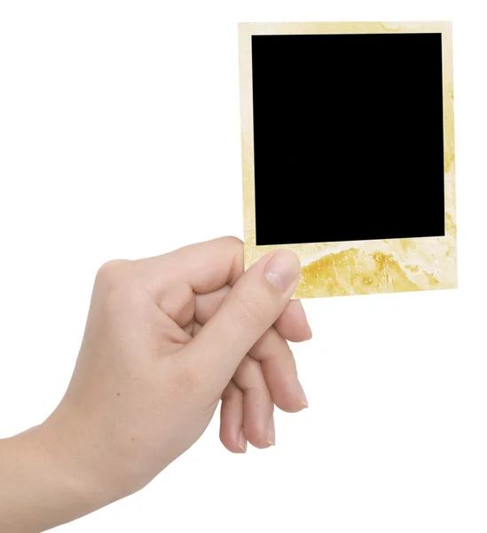 Photo frame in a hand — Stock Photo, Image