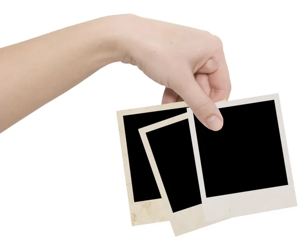 Photo frames in a hand — Stock Photo, Image