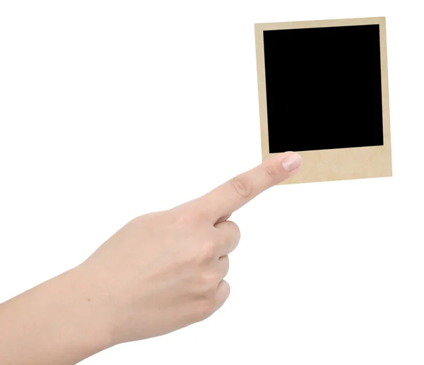 Photo frame in a hand — Stock Photo, Image