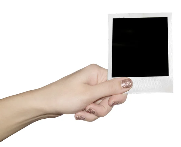 Photo in a hand — Stock Photo, Image