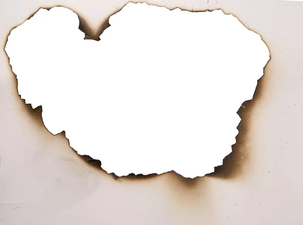 Burnt hole — Stock Photo, Image