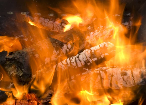 Spalanie drewna opałowego — Zdjęcie stockowe