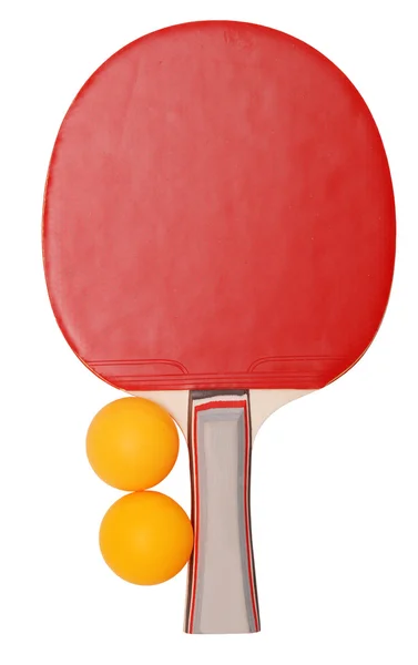 Tennis table racket and balls — Stock Photo, Image