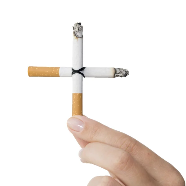 Рука с сигаретой — стоковое фото
