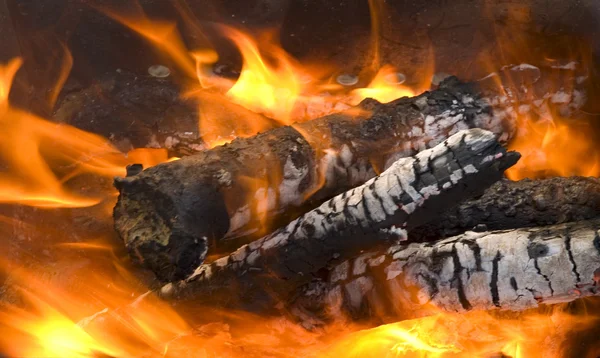 Burning firewood — Stock Photo, Image