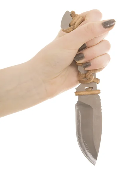 Nóż w dłoń — Zdjęcie stockowe