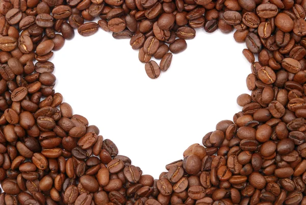 Coração de café — Fotografia de Stock